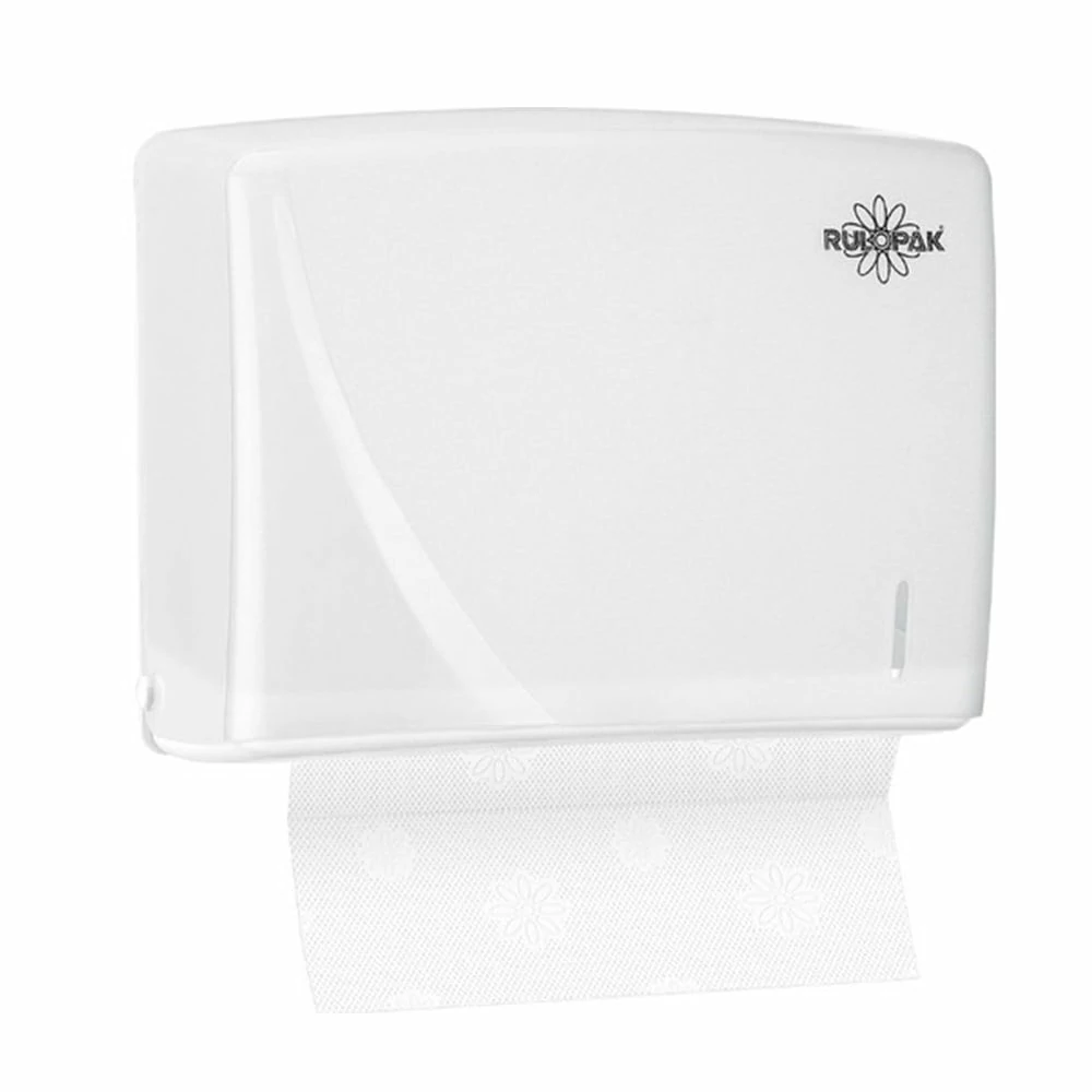 Rulopak 303364 Modern Katlamalı Havlu Dispenseri Z-C-V 200'Lü Derin Transparan Beyaz