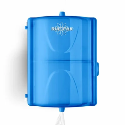 Rulopak İkiz Mini Cimri İçten Çekmeli Tuvalet Kağıdı Dispenseri Transparan Mavi